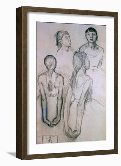 Four Studies of Dancers-Edgar Degas-Framed Giclee Print