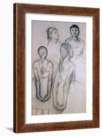 Four Studies of Dancers-Edgar Degas-Framed Giclee Print