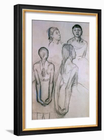 Four Studies of Dancers-Edgar Degas-Framed Giclee Print