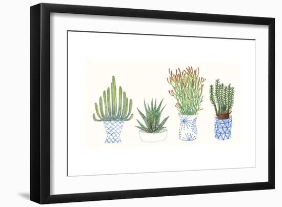 Four Succulents I-Melissa Wang-Framed Art Print