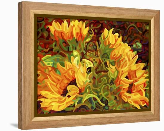 Four Sunflowers-Mandy Budan-Framed Premier Image Canvas