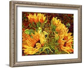 Four Sunflowers-Mandy Budan-Framed Giclee Print