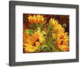 Four Sunflowers-Mandy Budan-Framed Giclee Print