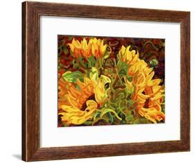 Four Sunflowers-Mandy Budan-Framed Giclee Print