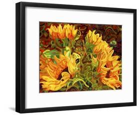 Four Sunflowers-Mandy Budan-Framed Giclee Print