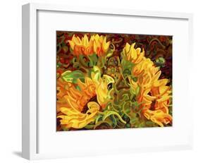 Four Sunflowers-Mandy Budan-Framed Giclee Print