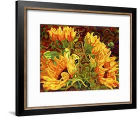 Four Sunflowers-Mandy Budan-Framed Giclee Print