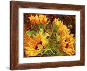 Four Sunflowers-Mandy Budan-Framed Giclee Print