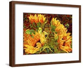 Four Sunflowers-Mandy Budan-Framed Giclee Print