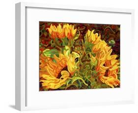 Four Sunflowers-Mandy Budan-Framed Giclee Print