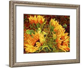 Four Sunflowers-Mandy Budan-Framed Giclee Print
