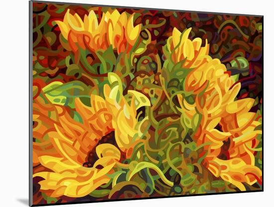 Four Sunflowers-Mandy Budan-Mounted Giclee Print