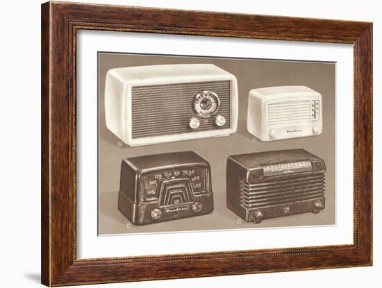 Four Table Radios-null-Framed Art Print