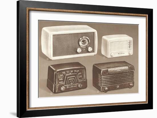 Four Table Radios-null-Framed Art Print