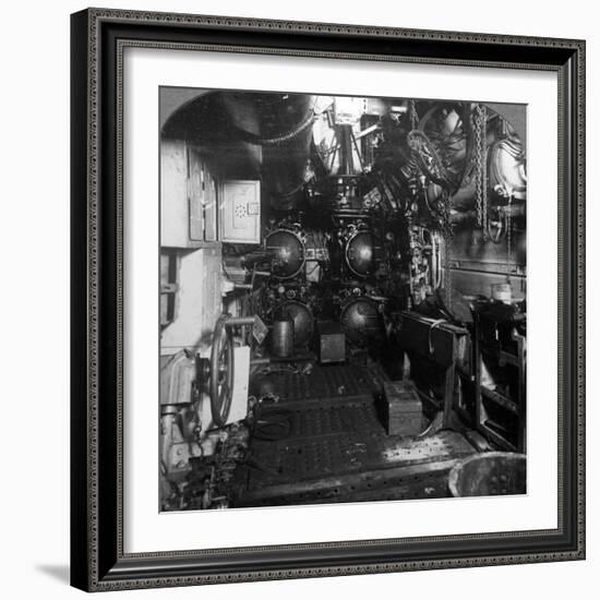 Four Torpedo Tubes in the Forward Compartment of a German U-Boat, World War I, 1918-null-Framed Photographic Print
