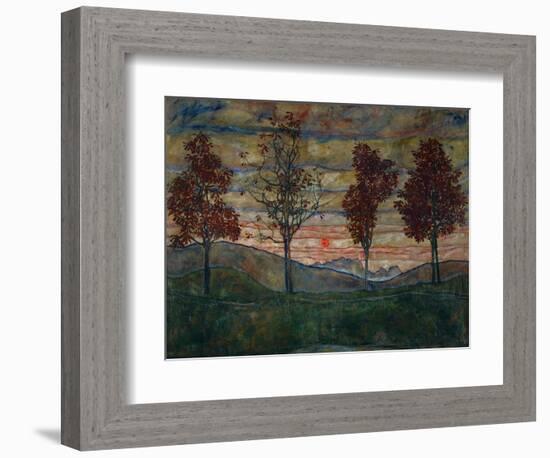 Four Trees, 1917-Egon Schiele-Framed Photographic Print