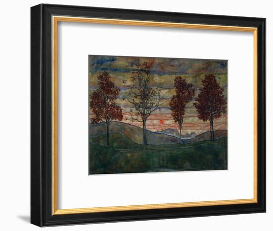 Four Trees, 1917-Egon Schiele-Framed Photographic Print