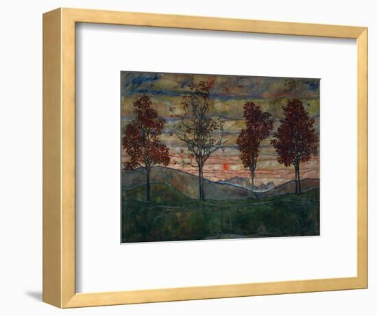 Four Trees, 1917-Egon Schiele-Framed Photographic Print