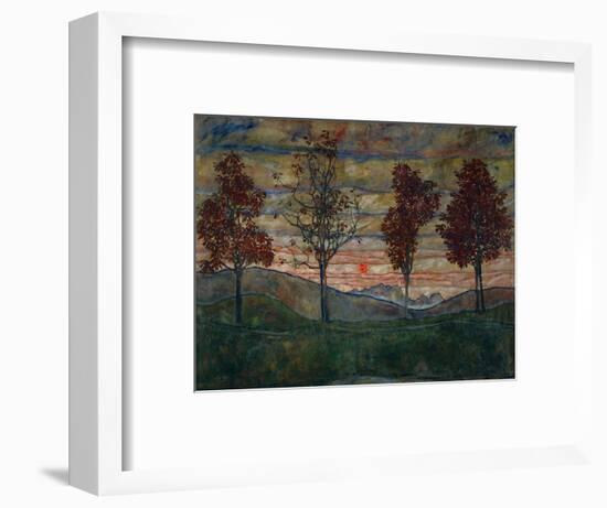 Four Trees, 1917-Egon Schiele-Framed Photographic Print