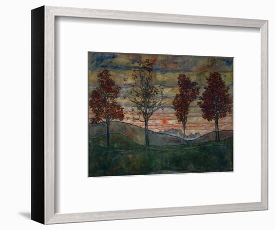 Four Trees, 1917-Egon Schiele-Framed Photographic Print