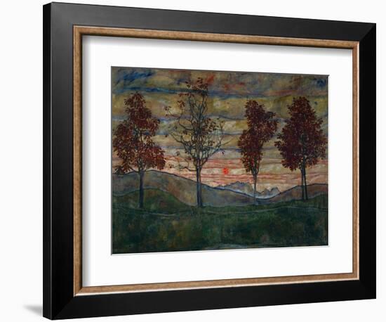 Four Trees, 1917-Egon Schiele-Framed Photographic Print