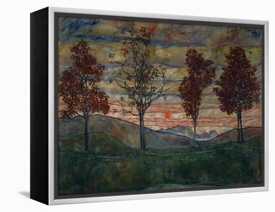 Four Trees, 1917-Egon Schiele-Framed Premier Image Canvas