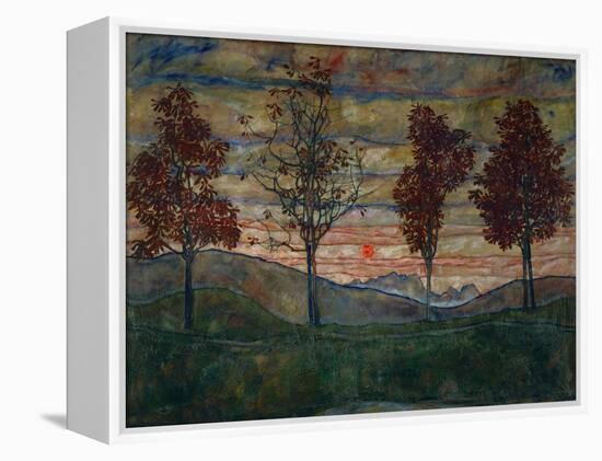 Four Trees, 1917-Egon Schiele-Framed Premier Image Canvas