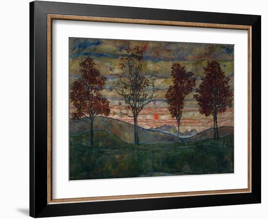 Four Trees, 1917-Egon Schiele-Framed Photographic Print