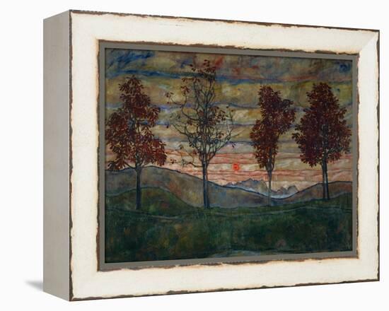 Four Trees, 1917-Egon Schiele-Framed Premier Image Canvas