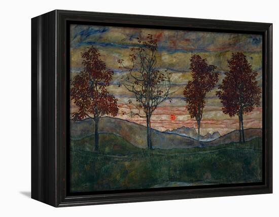 Four Trees, 1917-Egon Schiele-Framed Premier Image Canvas