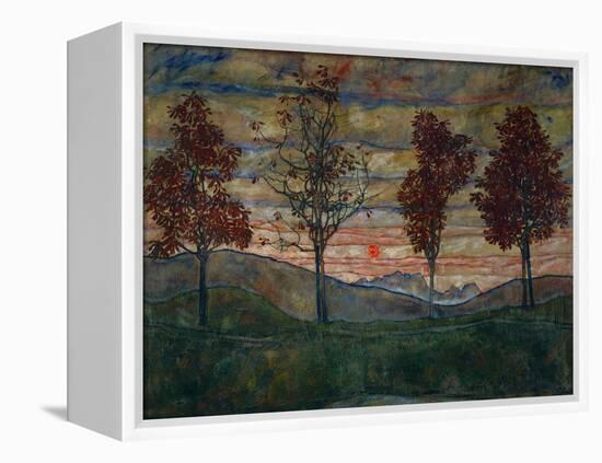 Four Trees, 1917-Egon Schiele-Framed Premier Image Canvas