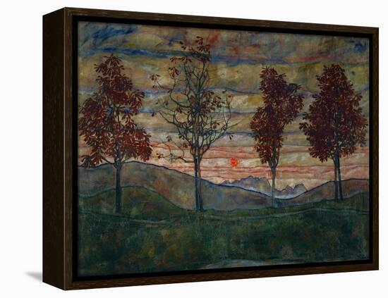 Four Trees, 1917-Egon Schiele-Framed Premier Image Canvas