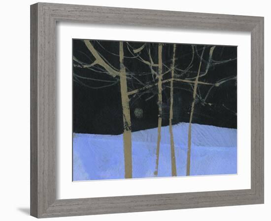 Four Trees and the Moon II-Paul Bailey-Framed Art Print