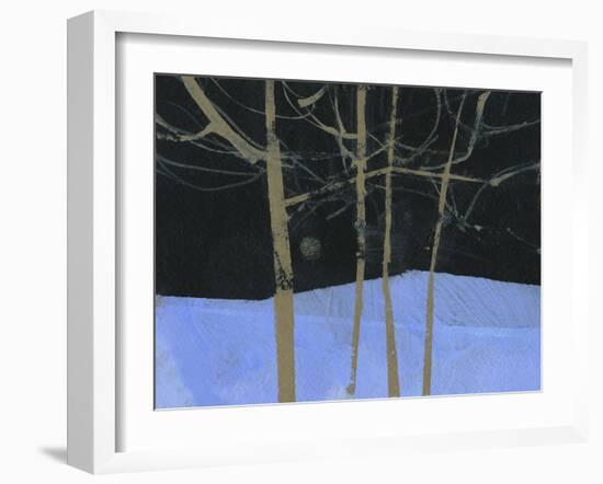 Four Trees and the Moon II-Paul Bailey-Framed Art Print