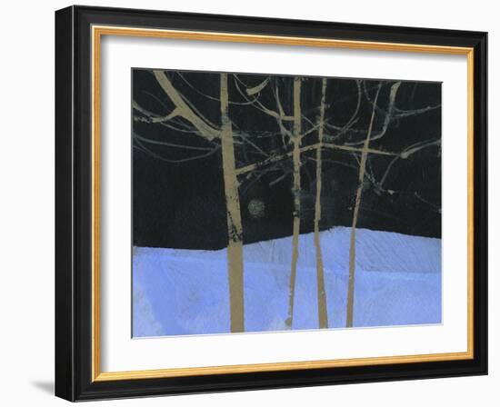 Four Trees and the Moon II-Paul Bailey-Framed Art Print