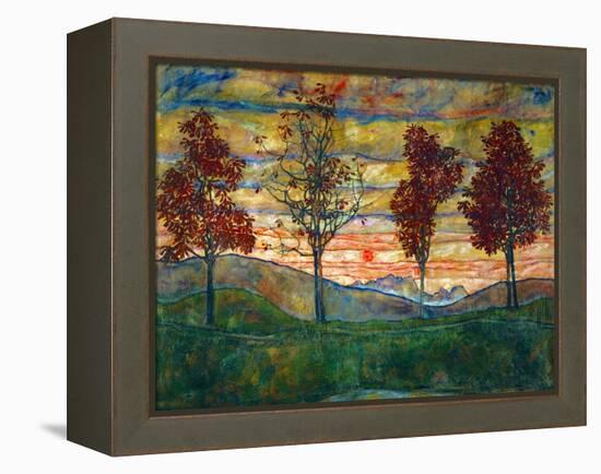 Four Trees, c.1917-Egon Schiele-Framed Stretched Canvas