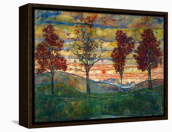 Four Trees, c.1917-Egon Schiele-Framed Stretched Canvas