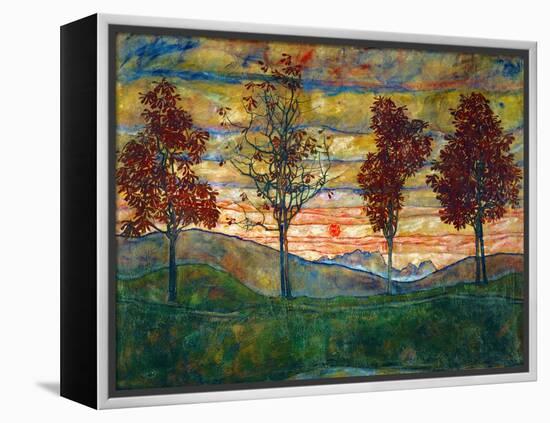 Four Trees, c.1917-Egon Schiele-Framed Stretched Canvas