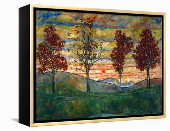 Four Trees, c.1917-Egon Schiele-Framed Stretched Canvas