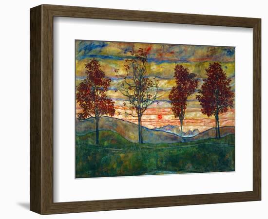 Four Trees, c.1917-Egon Schiele-Framed Art Print