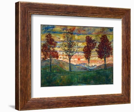 Four Trees, c.1917-Egon Schiele-Framed Art Print