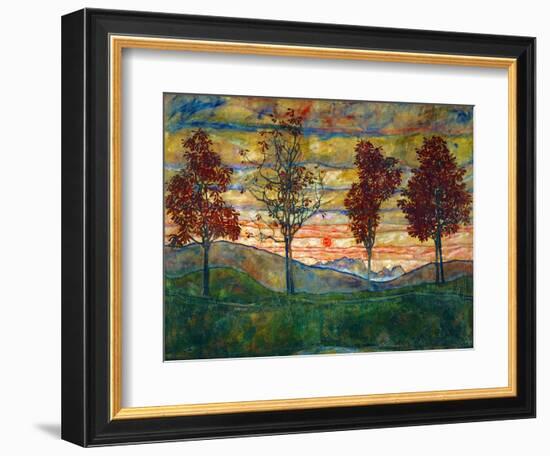 Four Trees, c.1917-Egon Schiele-Framed Art Print