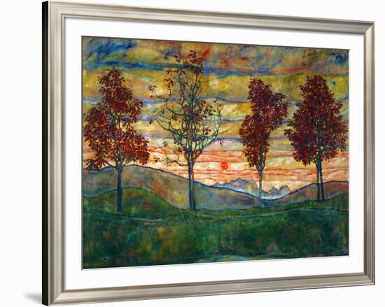 Four Trees, c.1917-Egon Schiele-Framed Art Print