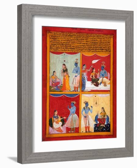 Four Types of Lovers, 1630-1640-Shah ud Din-Framed Giclee Print