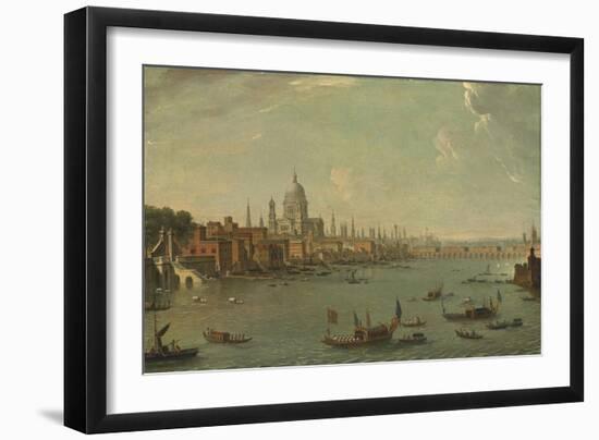 Four Views of London: the Thames Looking Towards St. Pauls-Antonio Joli-Framed Giclee Print