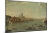 Four Views of London: the Thames Looking Towards St. Pauls-Antonio Joli-Mounted Giclee Print