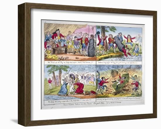 Four Views Taken in the Parks, 1814-George Cruikshank-Framed Giclee Print