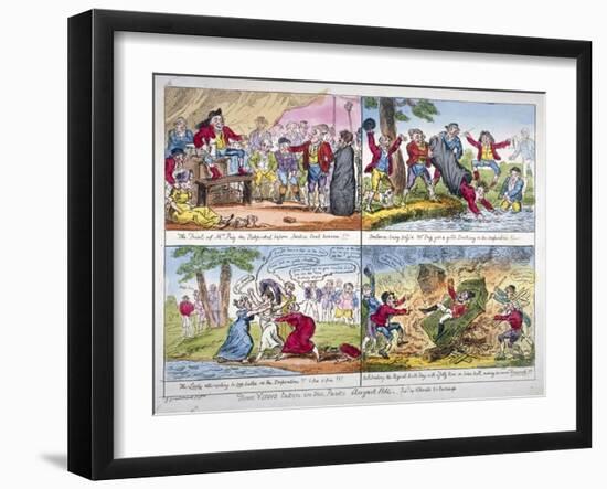 Four Views Taken in the Parks, 1814-George Cruikshank-Framed Giclee Print