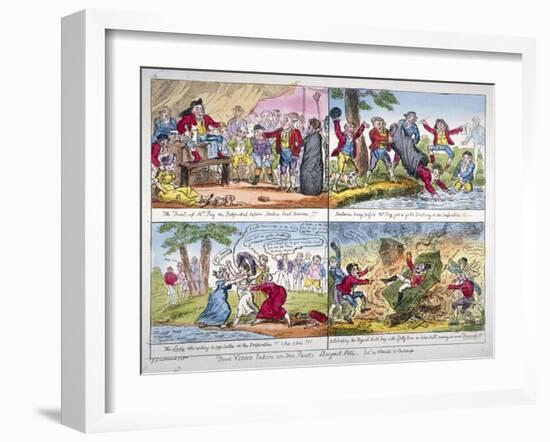 Four Views Taken in the Parks, 1814-George Cruikshank-Framed Giclee Print