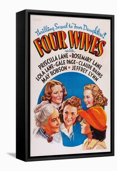 Four Wives, May Robson, Rosemary Lane, Lola Lane, Priscilla Lane, Gale Page, 1939-null-Framed Stretched Canvas